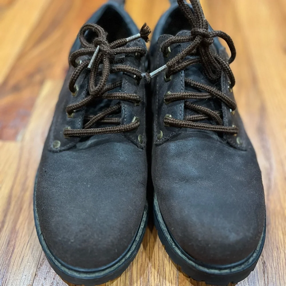 Leather Skechers/Comfort Walker Oxford’s Size 7.5 Brown Color.Flaws see pictures